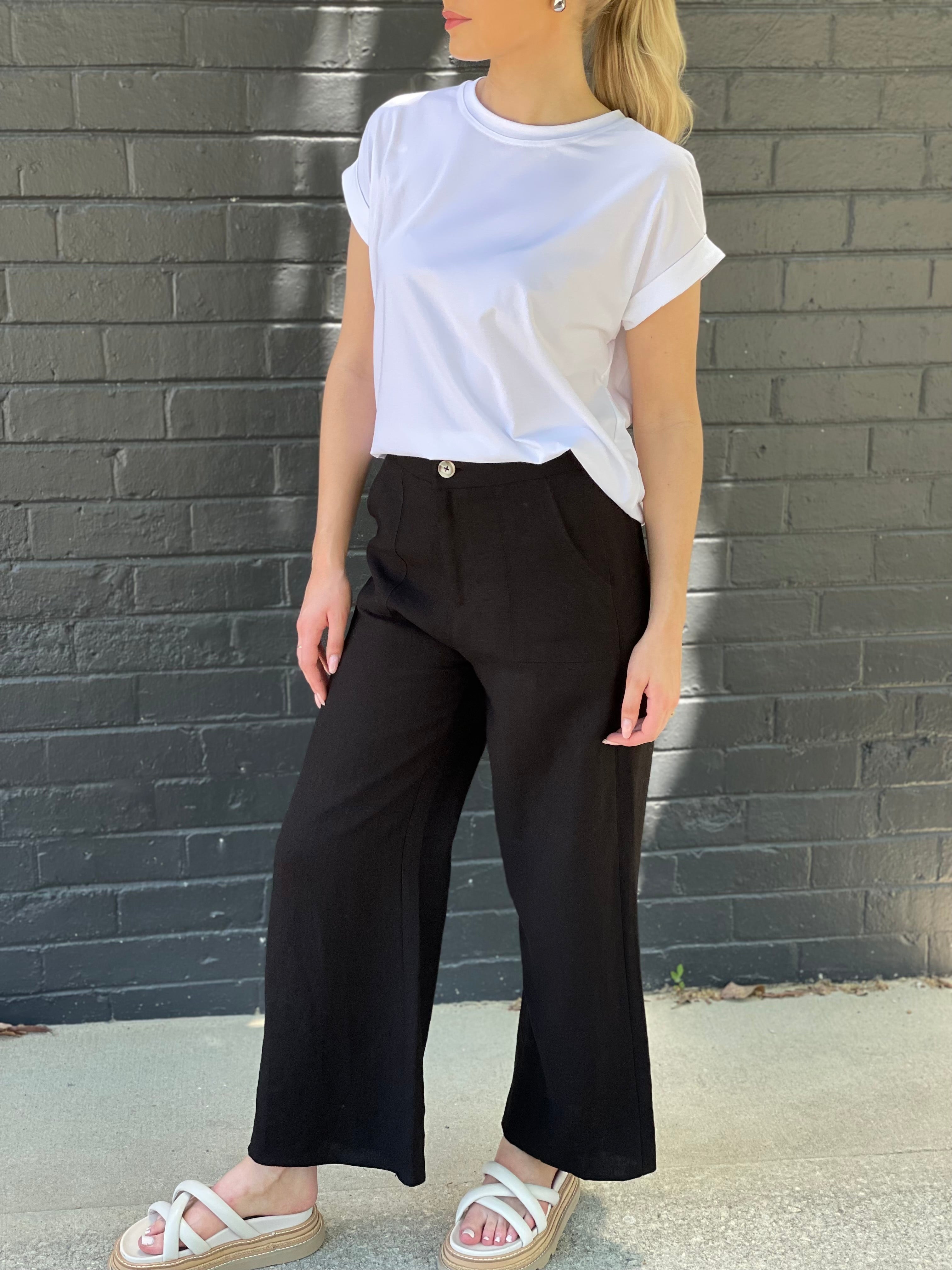 Black Linen Pant
