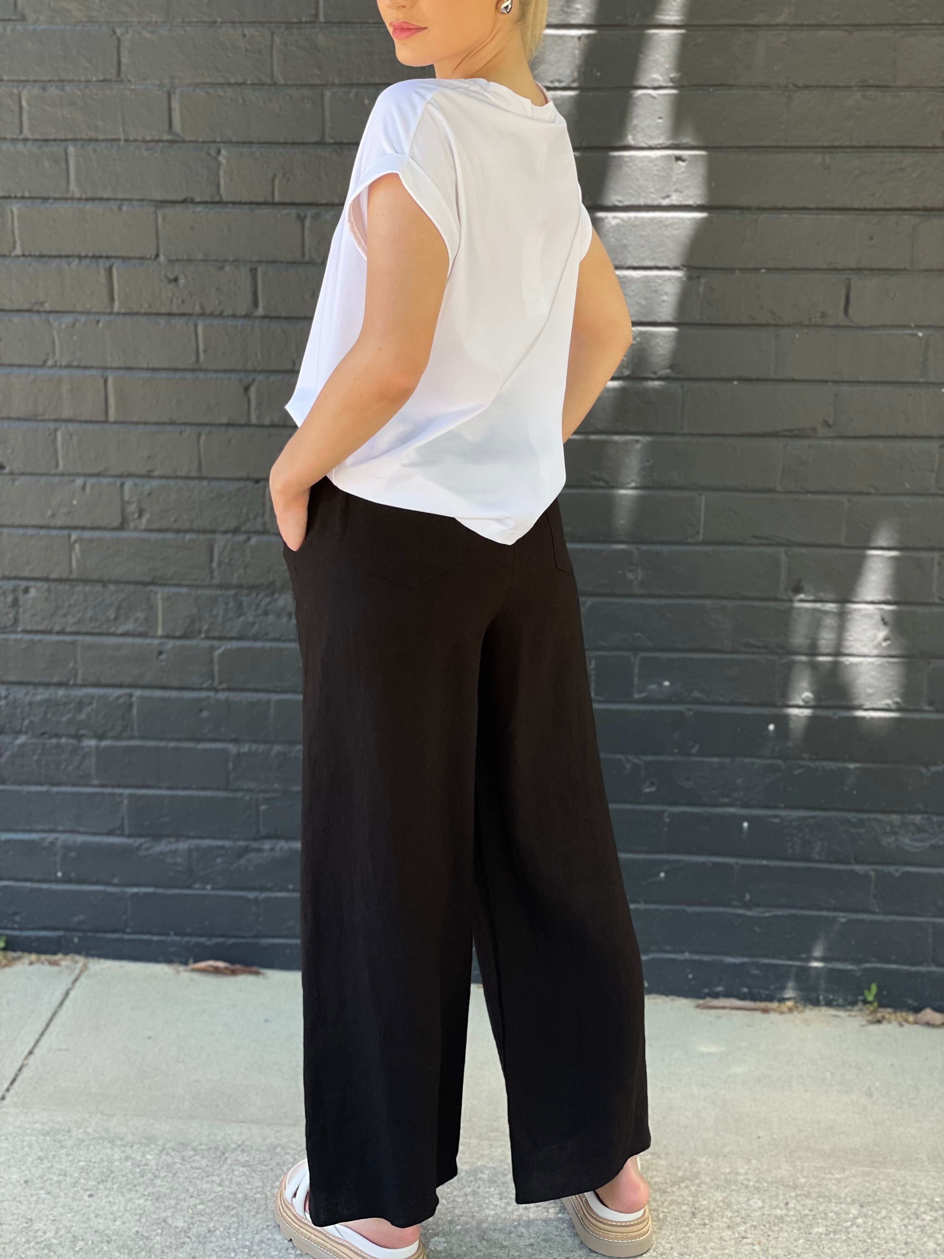 Black Linen Pant